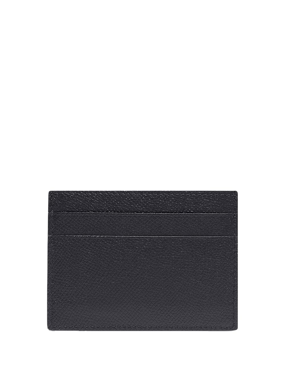 Balenciaga Men Logo-Print Grained Leather Card Holder
