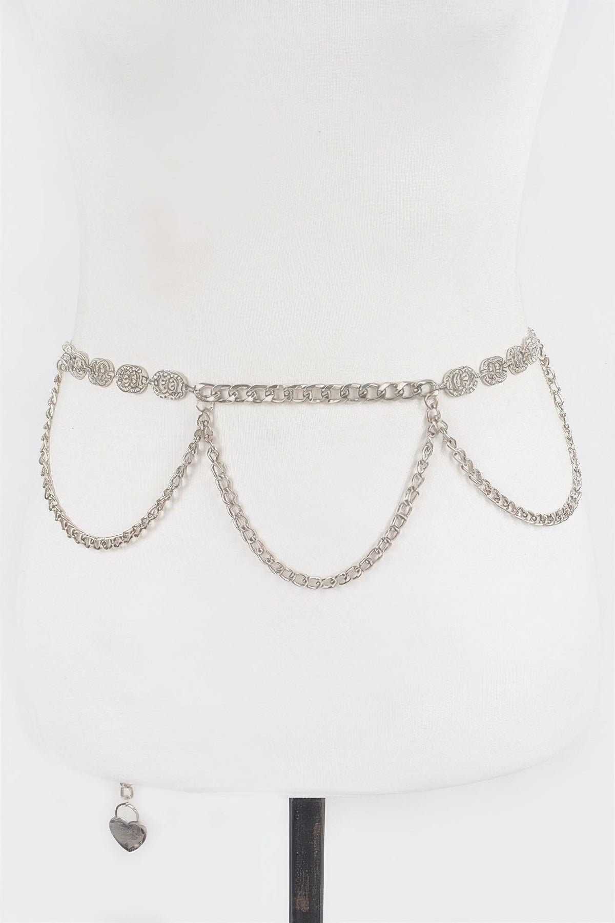 Stylish Chain Belt with Gemstone Accent