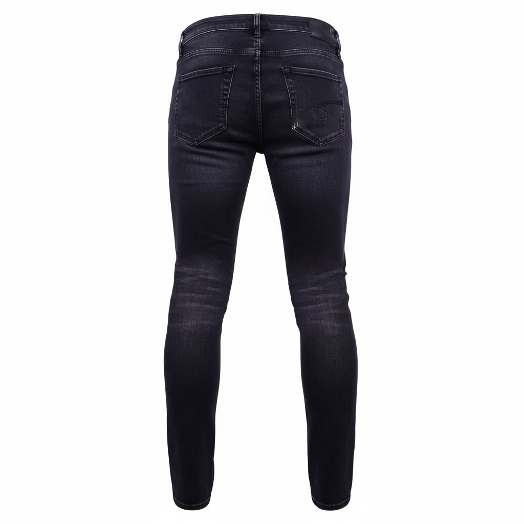 R13 BLACK ‘ALISON CROP’ JEANS IN 'COAL’ - SIZE 25