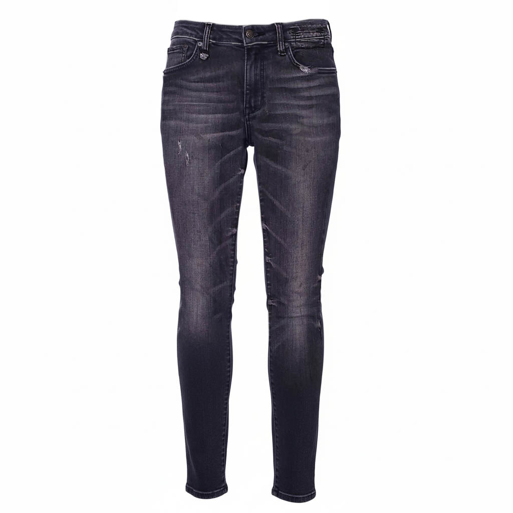 R13 BLACK ‘ALISON CROP’ JEANS IN 'COAL’ - SIZE 25