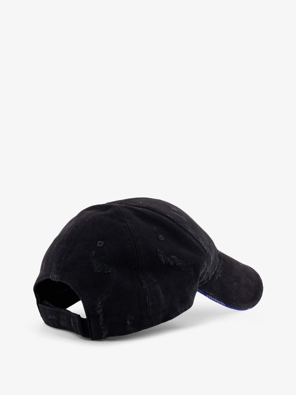 Balenciaga Men Cotton Baseball Hat With Distressed Effect