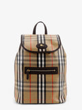 Burberry Men Highlands Coated Canvas Backpack With Front Logo
