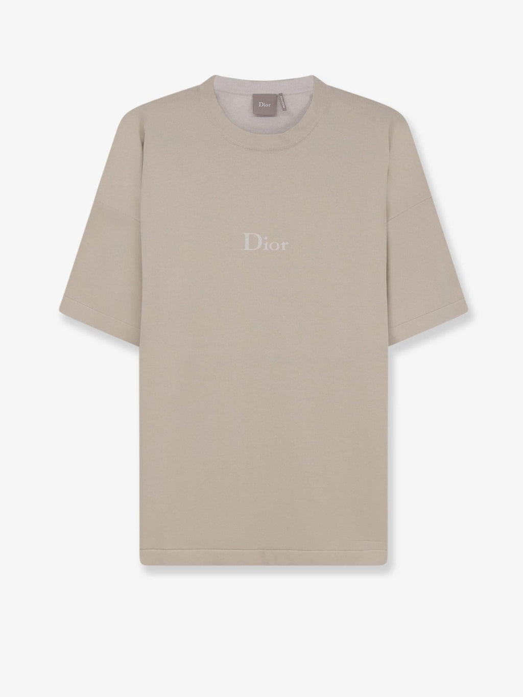 Dior Men Cotton T-Shirt With Lettering Logo