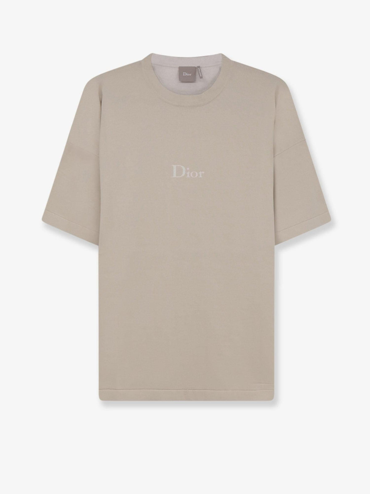 Dior Men Cotton T-Shirt With Lettering Logo