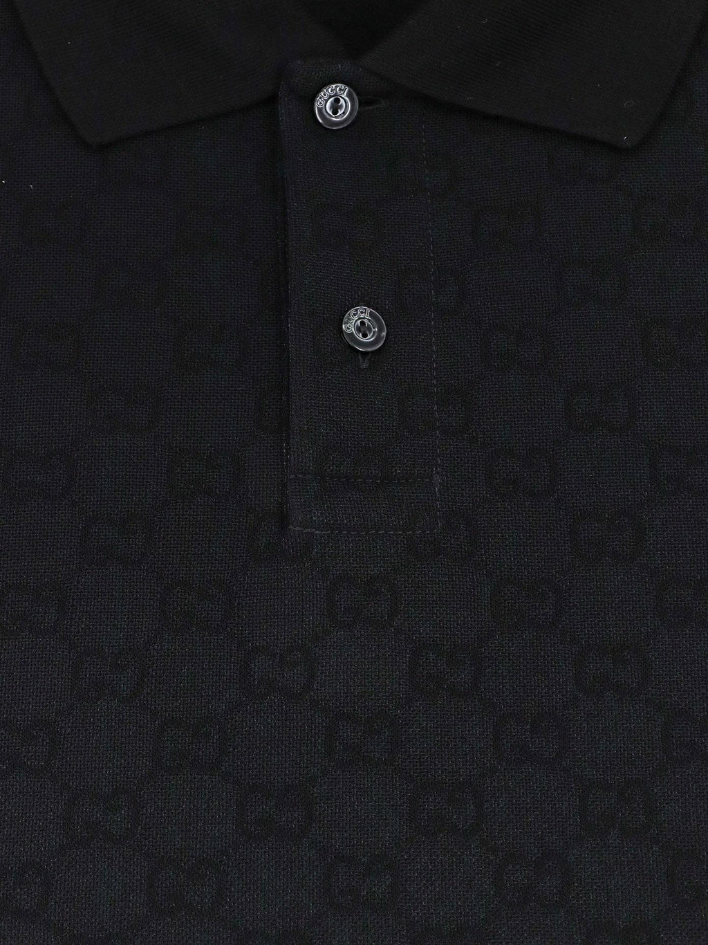 Gucci Men Gg Viscose Blend Polo Shirt