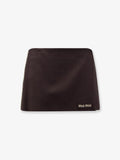 Miu Miu Women Mohair And Virgin Wool Mini Skirt