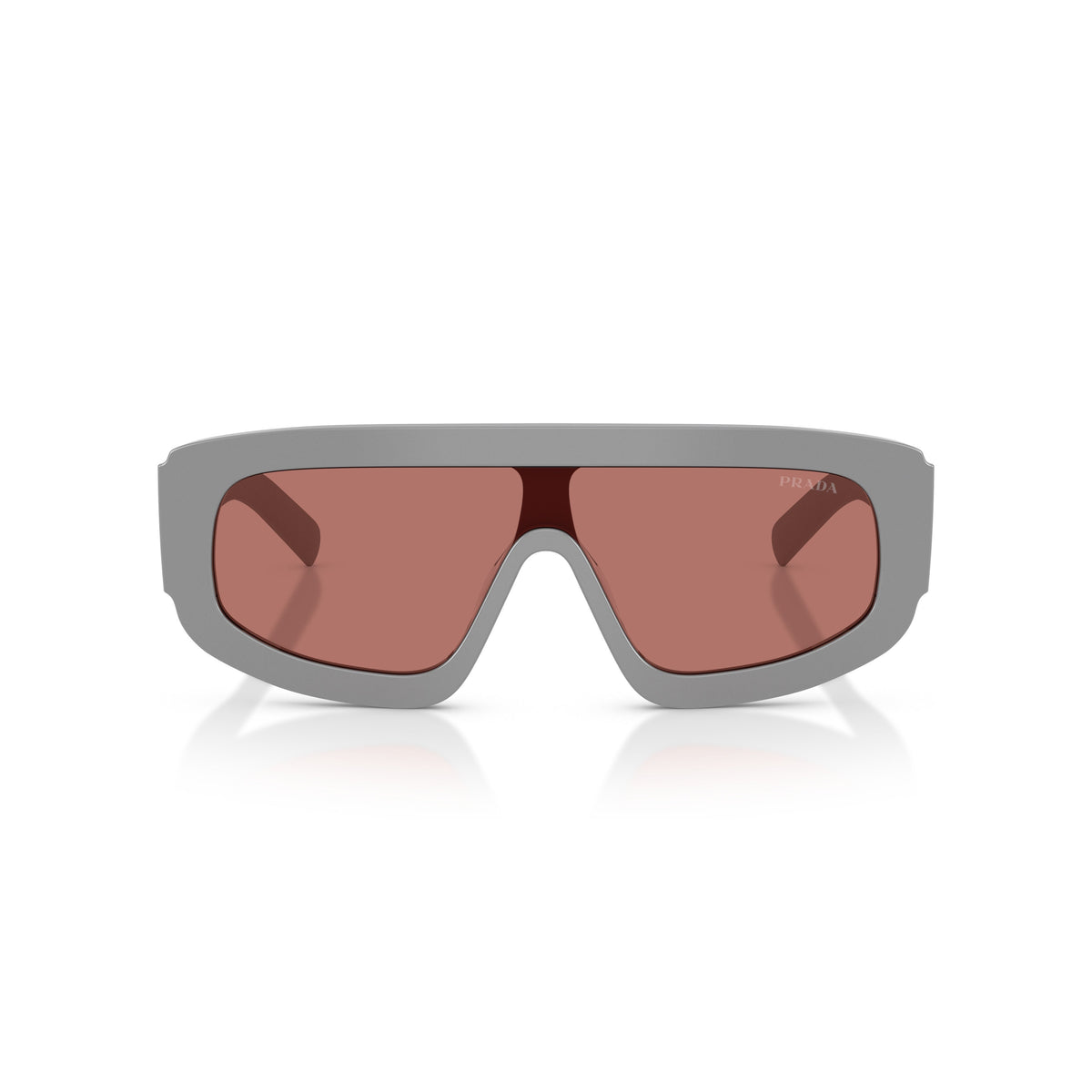 Oversized Rectangular Frame Sunglasses With Triangular Logo Detail