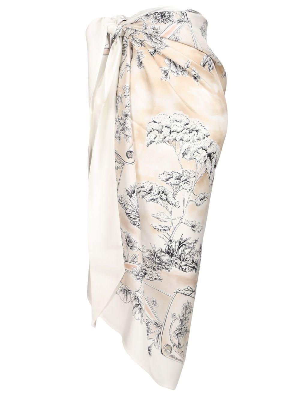 Ferragamo Women Pareo With "Travel" Print