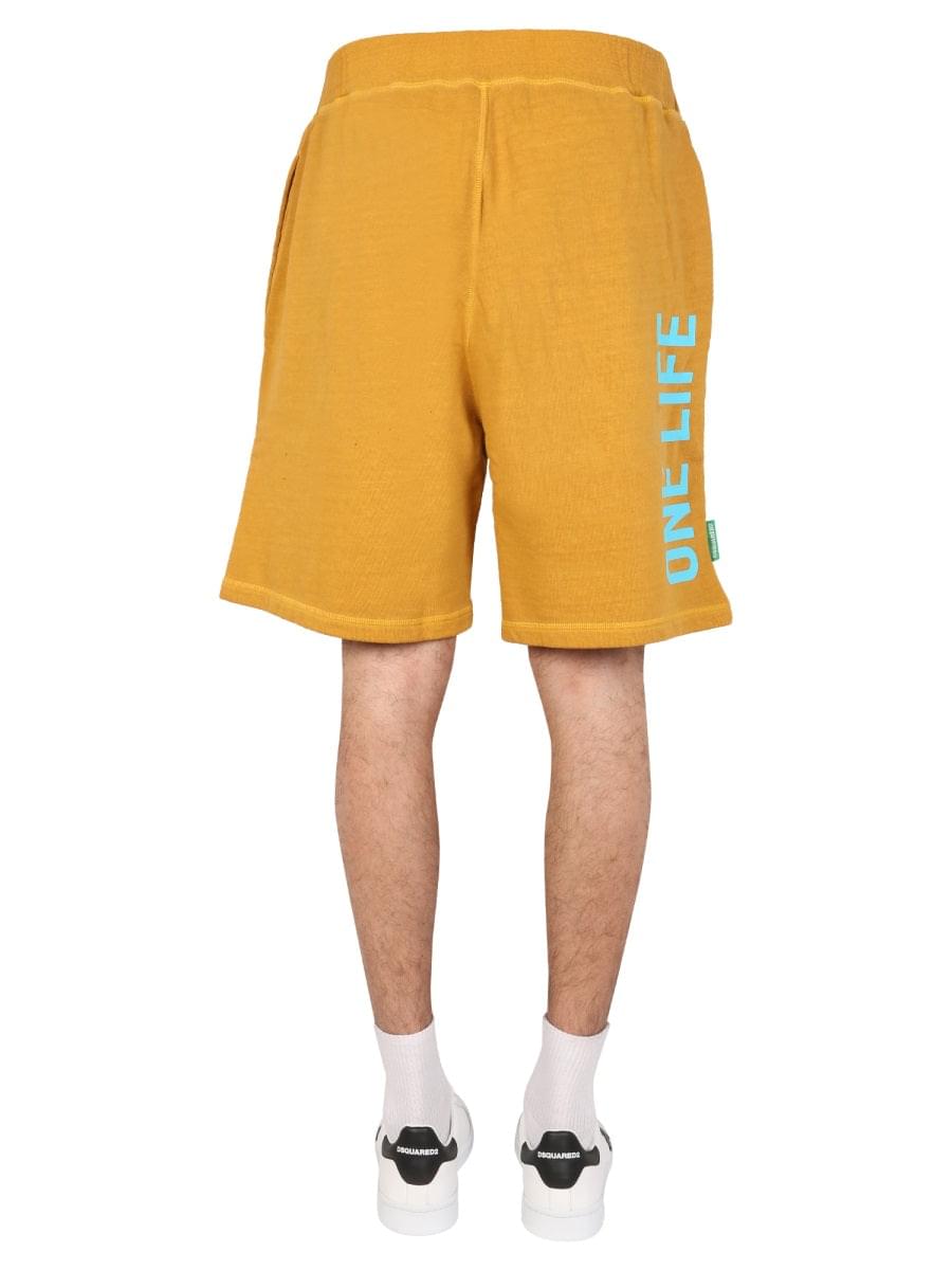 Dsquared Men "One Life One Planet" Bermuda Shorts