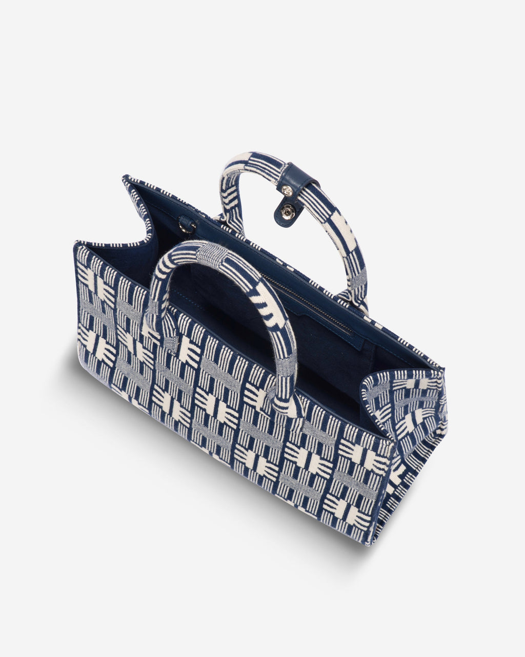 FEI Jacquard Knit Medium Tote Bag - Navy