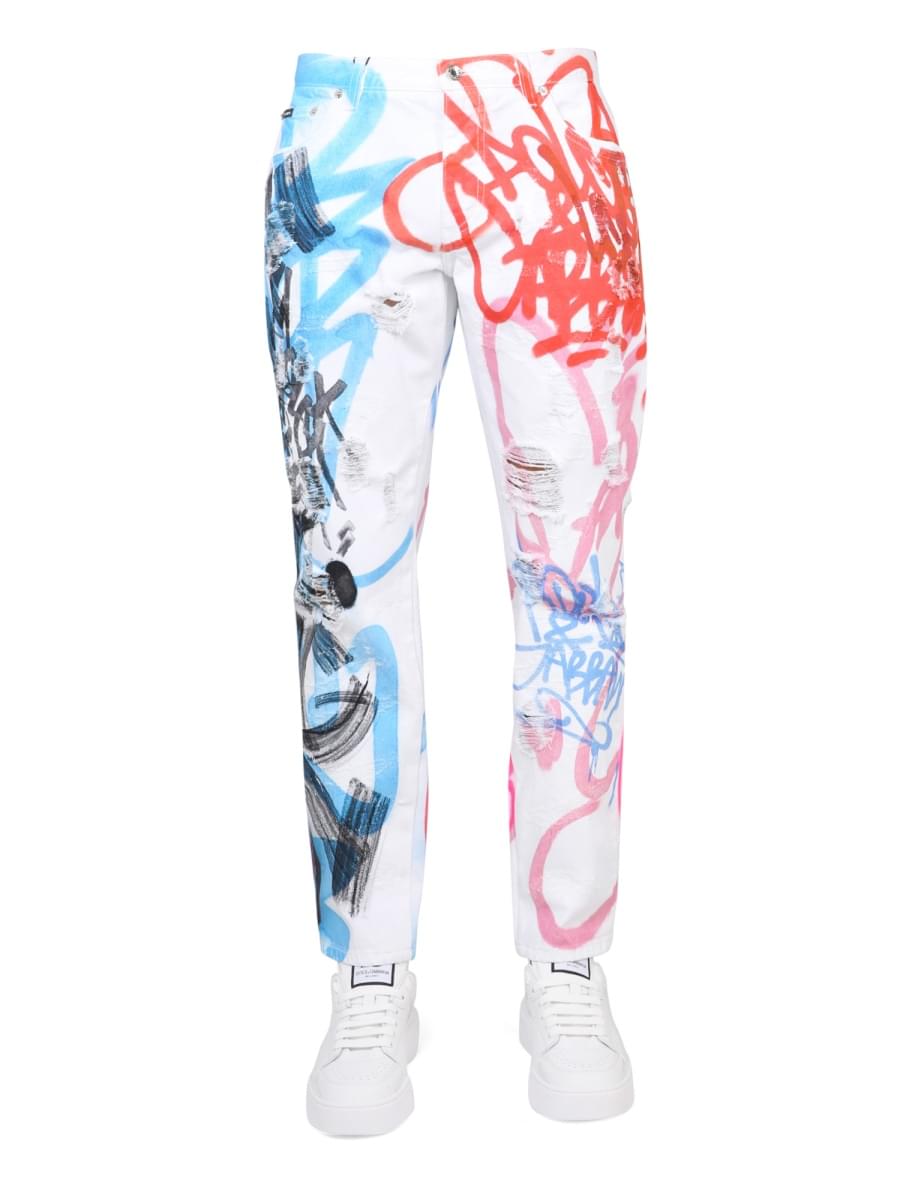 Dolce & Gabbana Men Loose Fit Jeans