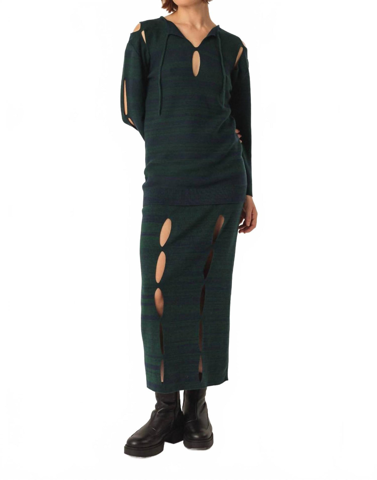 Ibana Gots Midi Skirt In Navy