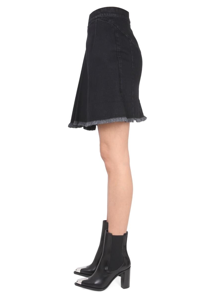 Alexander Mcqueen Women Asymmetrical Mini Skirt