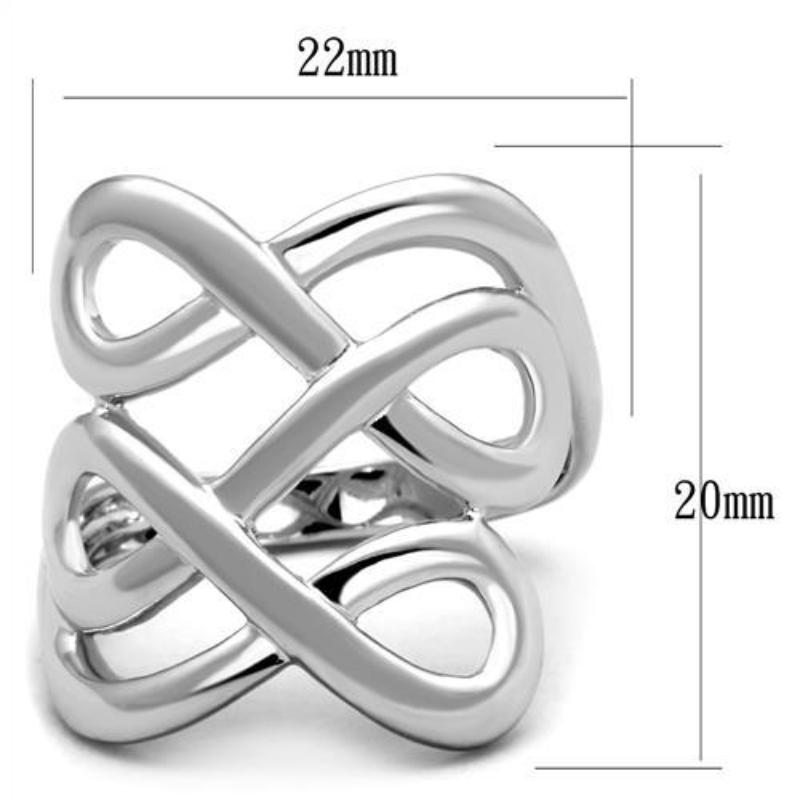 Rhodium Brass Ring with No Stone