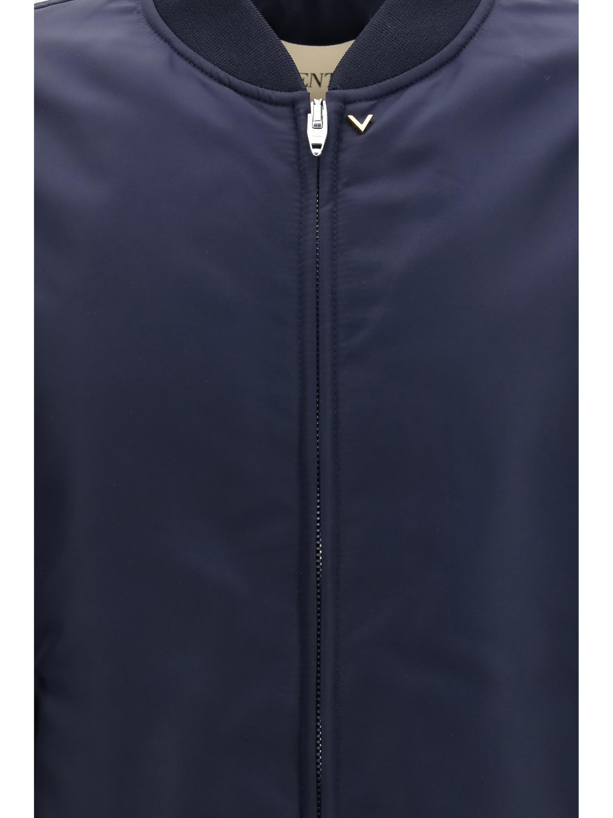 Valentino Men Nylon Jacket With Ruffles