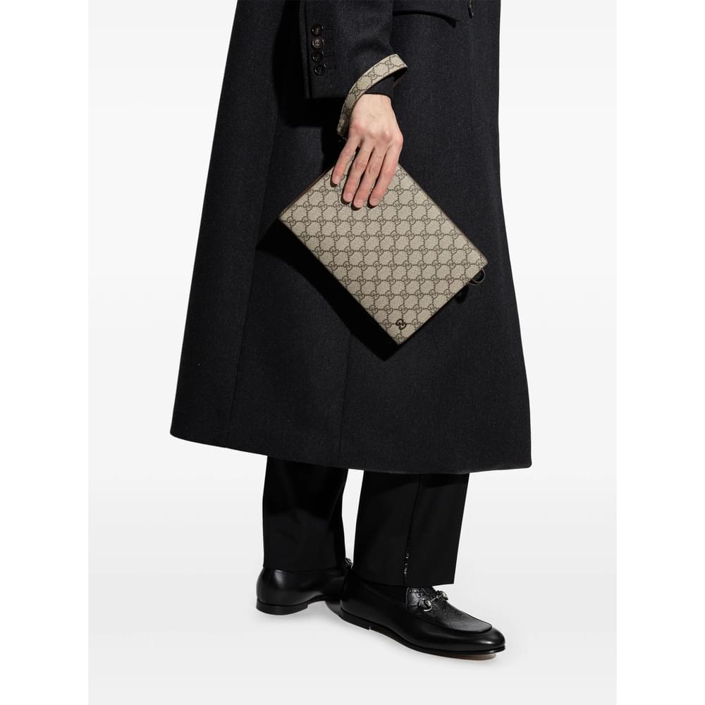 Gucci Neutrals Clutch Bags Men