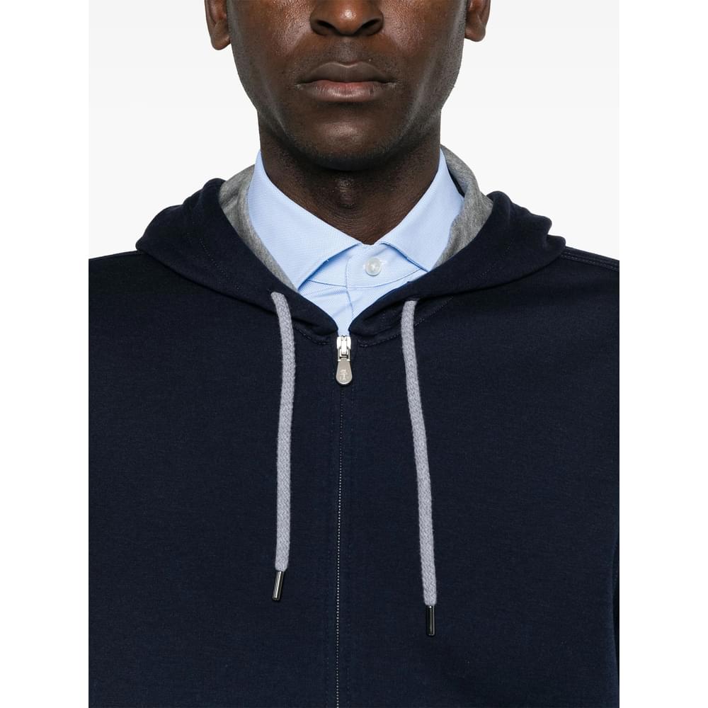 Brunello Cucinelli Blue Sweaters & Knitwear - Hoodies Men