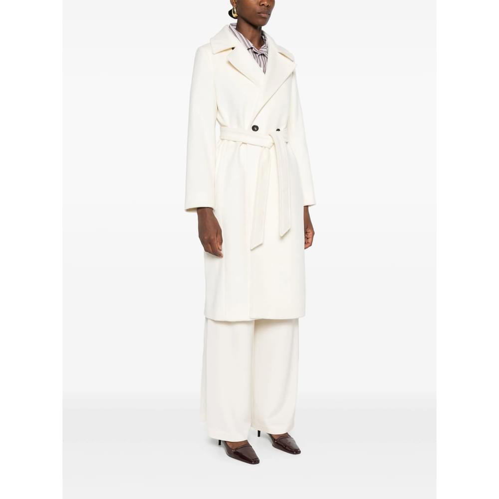 Max Mara Studio White Coats - Double Breasted & Peacoats Women