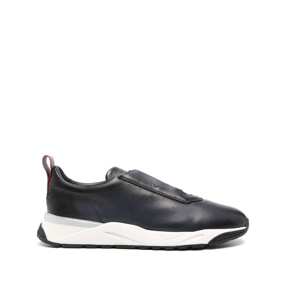Santoni Blue Trainers - Low-Tops Men