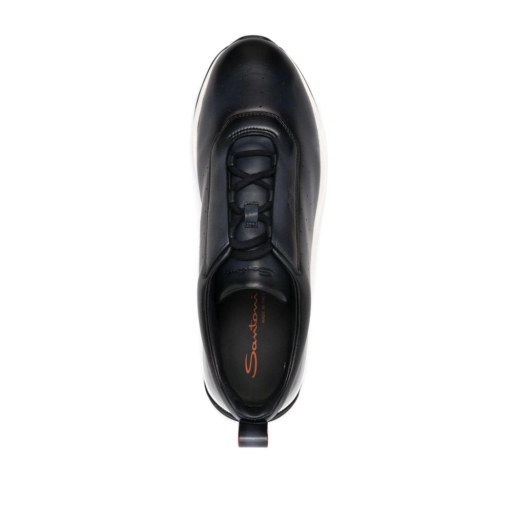 Santoni Blue Trainers - Low-Tops Men