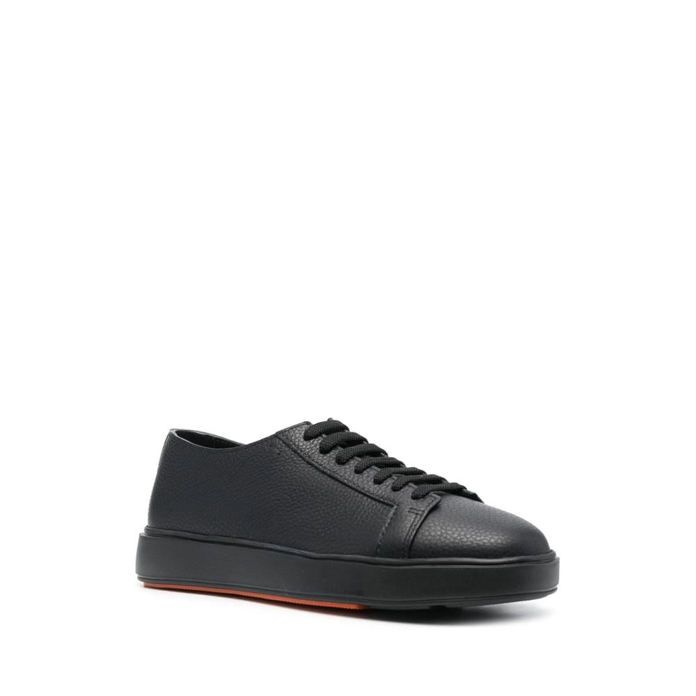 Santoni Black Trainers - Low-Tops Men