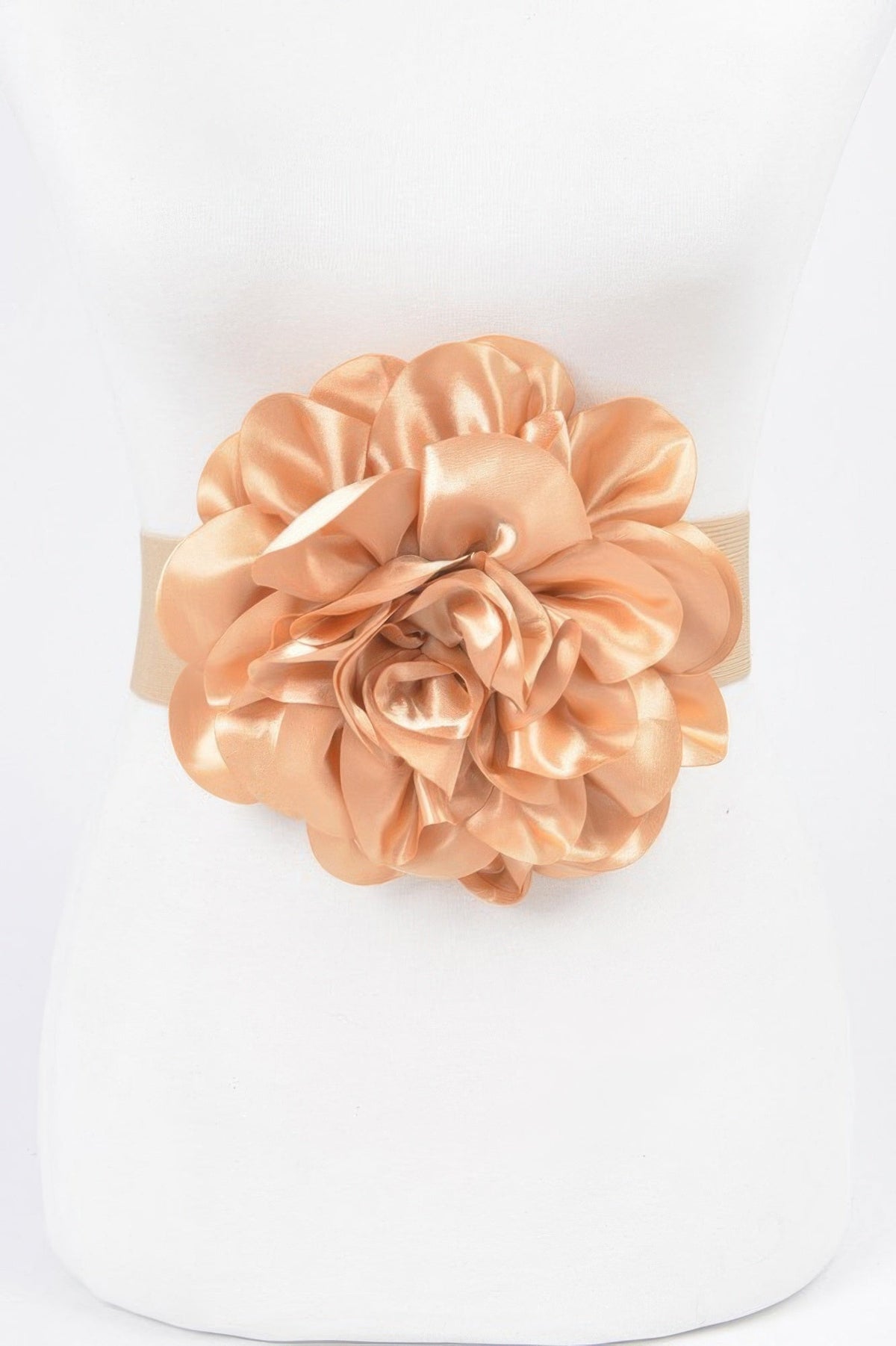 Satin Big Flower Elastic Belt