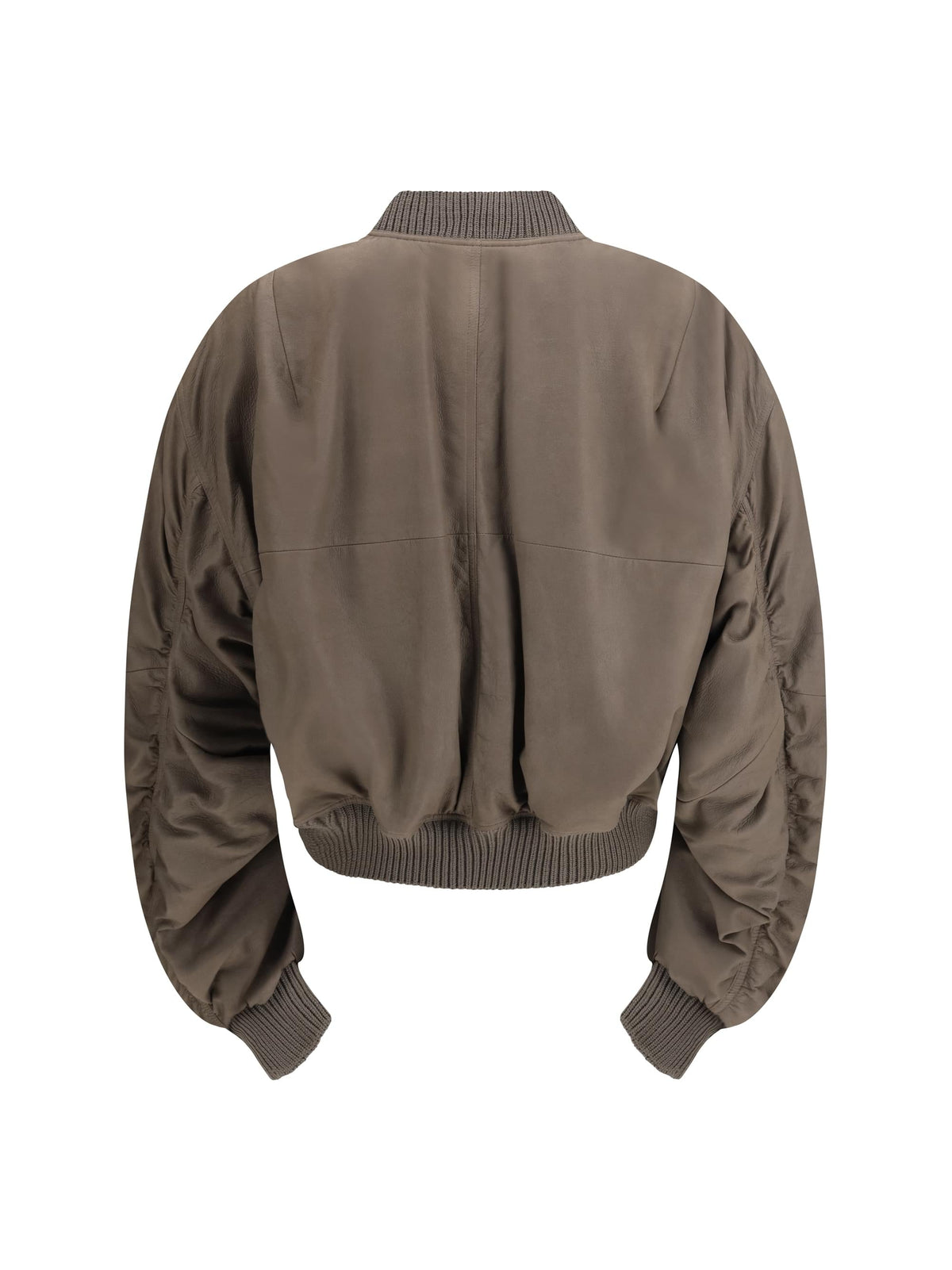 Rick Owens Men Secchia Flight Bomber In Lambskin Leather With Padding