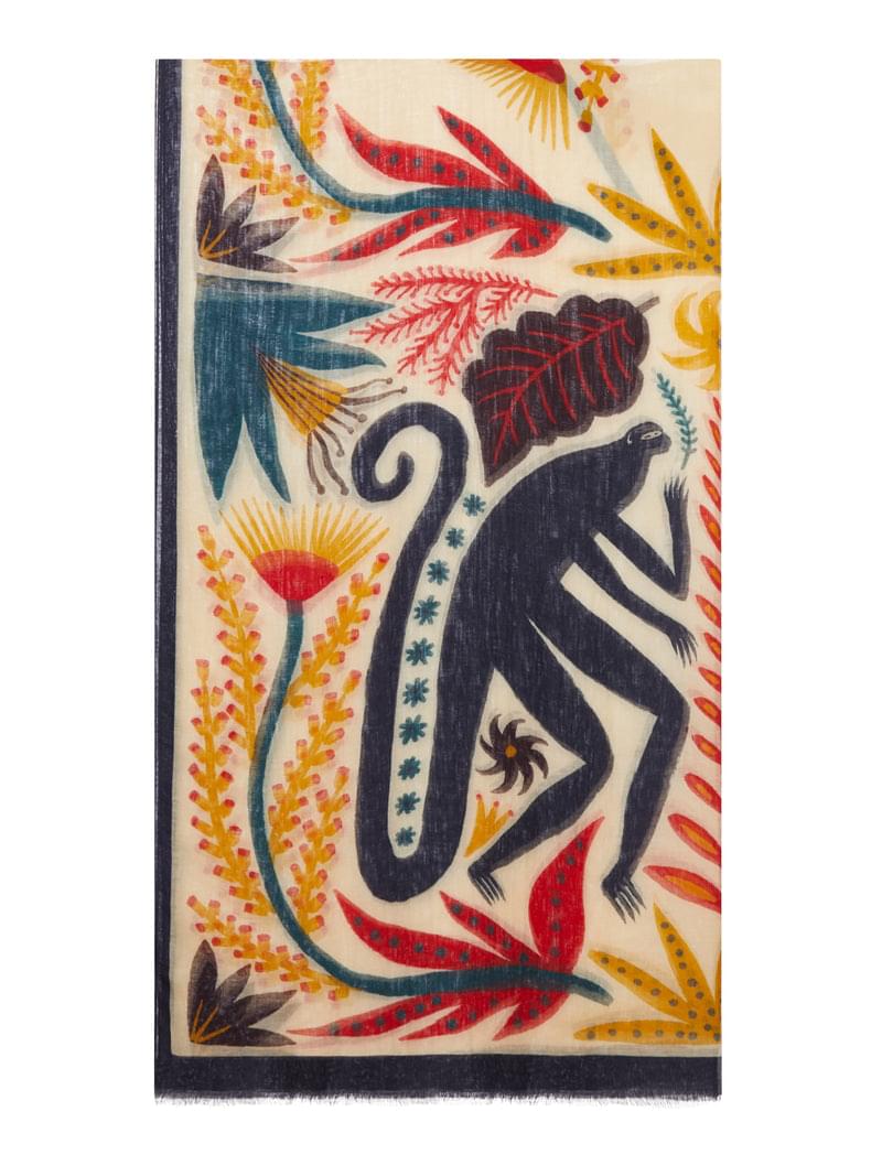 Etro Women Modal Scarf With Mirror Print