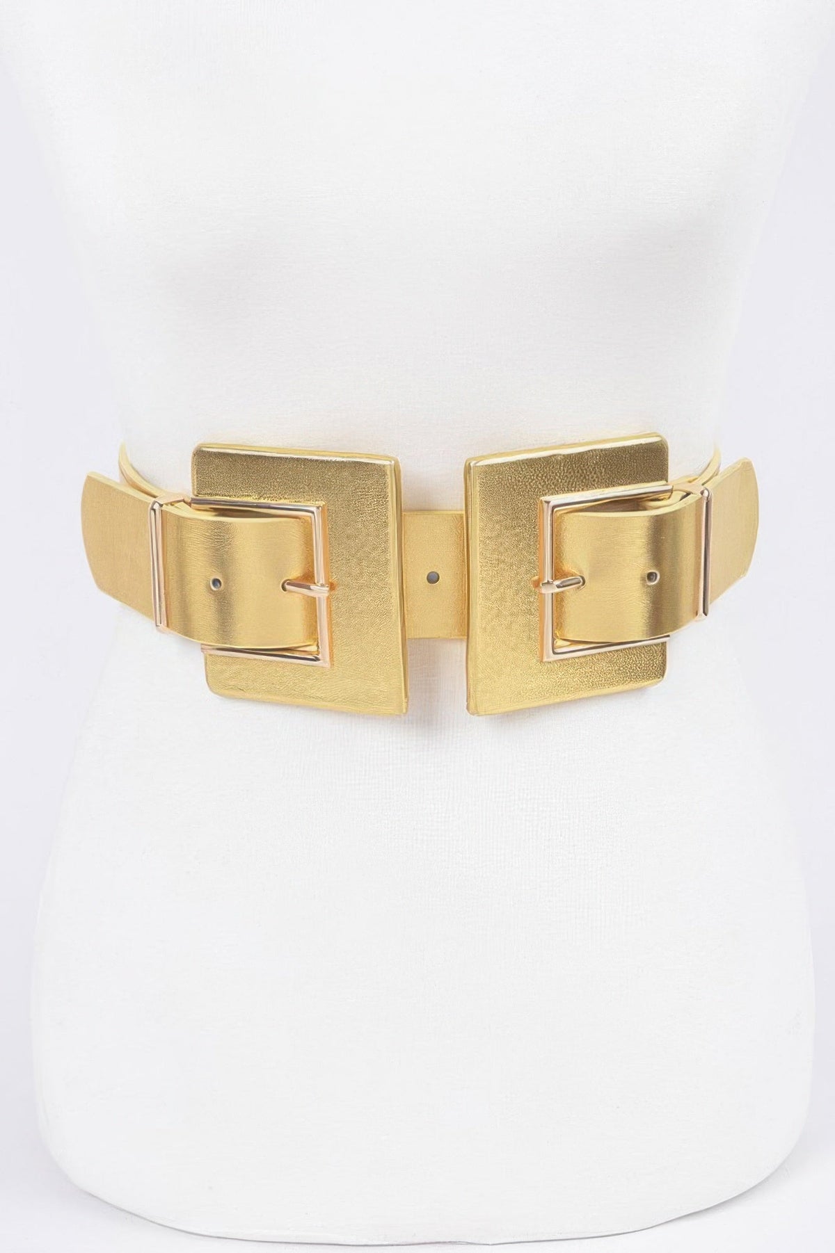 Two Buckle Plus Size Elastic Belt