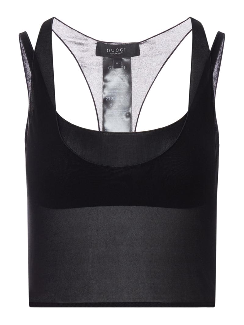 Gucci Women Semi-Transparent Top In Technical Fabric