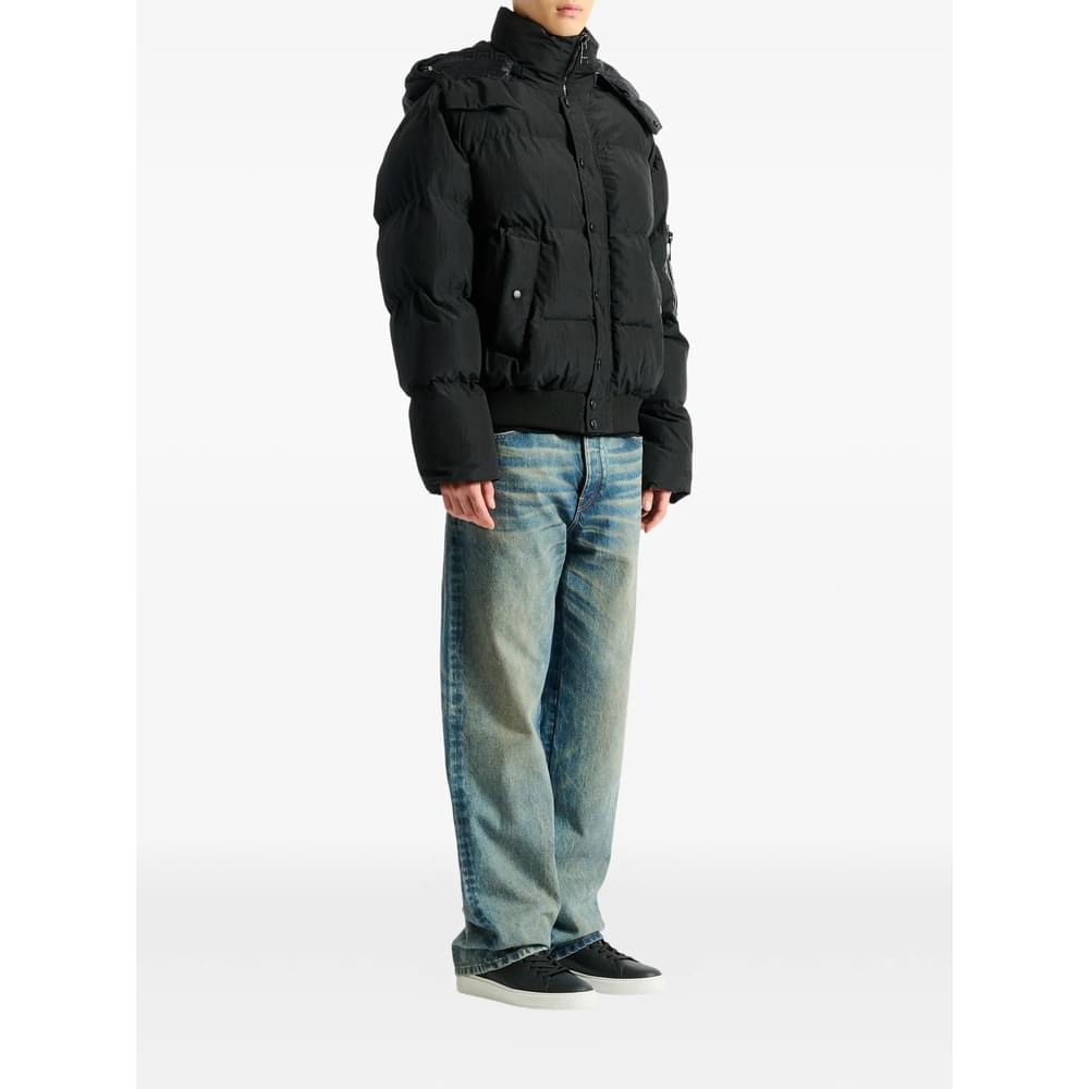 Balmain Black Coats - Padded Coats Men