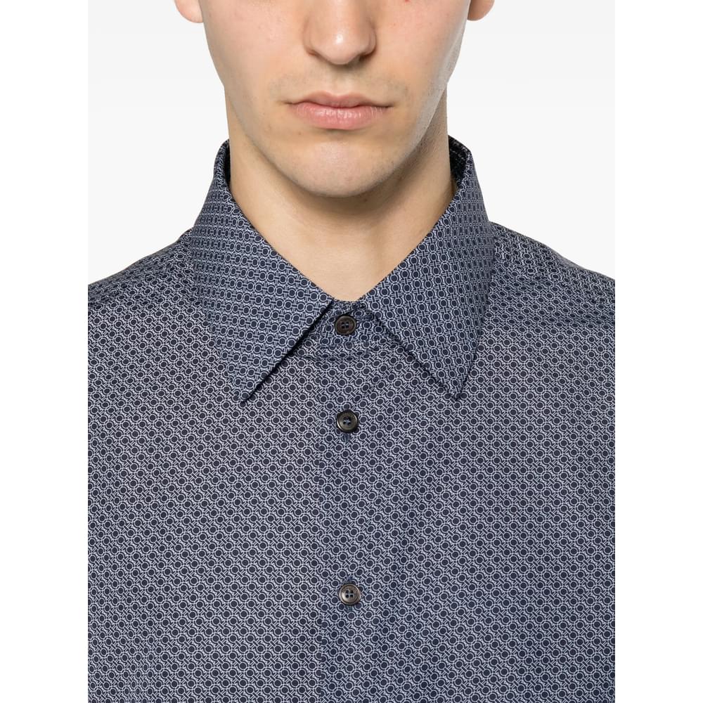 Ferragamo Blue Shirts Men