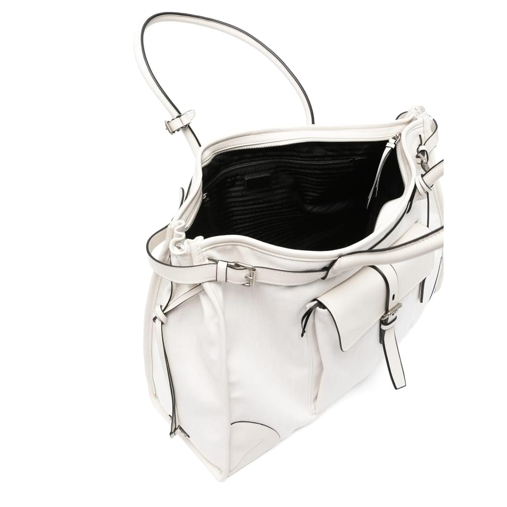 Prada Neutrals Tote Bags Men