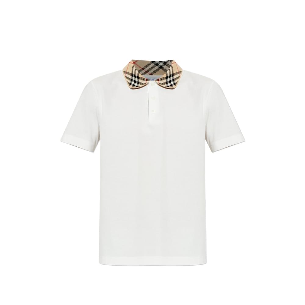 Burberry White Polo Shirts Men