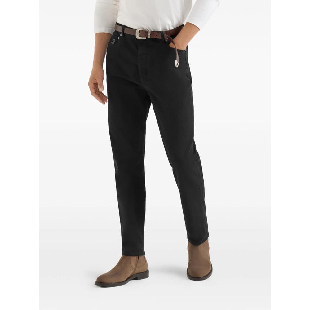 Brunello Cucinelli Black Denim - Regular & Straight-Leg Jeans Men