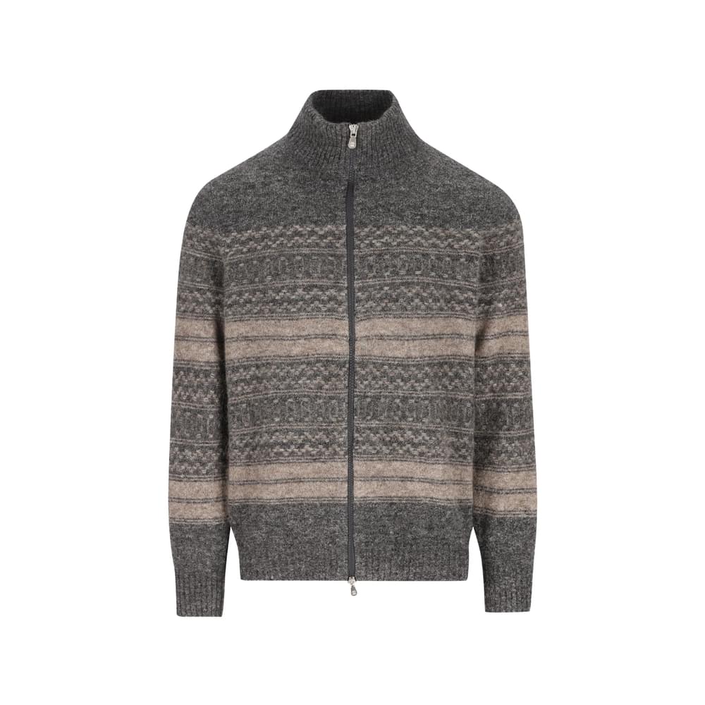 Brunello Cucinelli Grey Sweaters & Knitwear - Cardigans Men