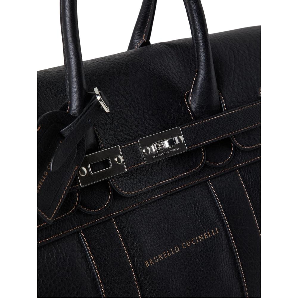 Brunello Cucinelli Black Luggage & Holdalls Men