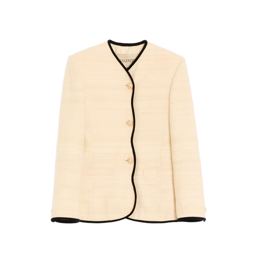 Valentino Neutrals Jackets - Blazers Women