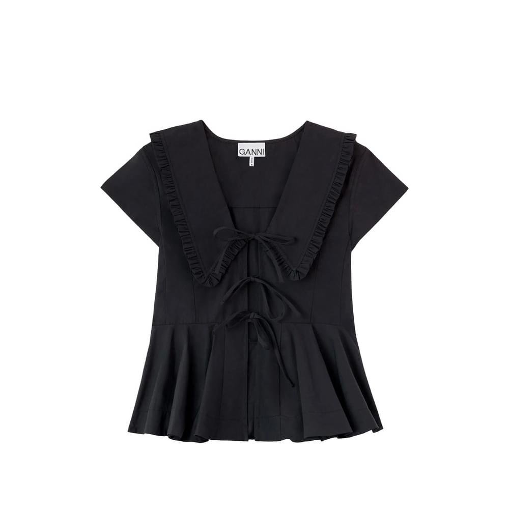 Ganni Black Tops - Blouses Women