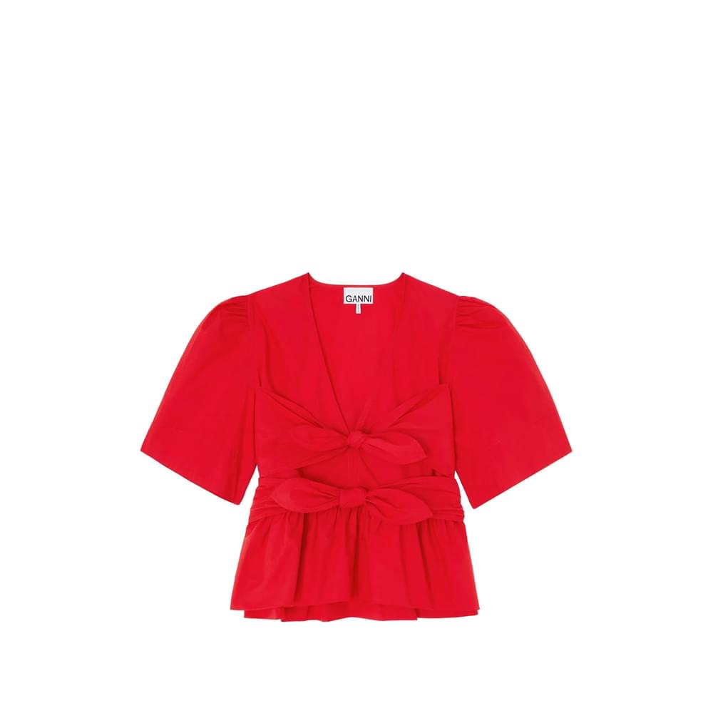 Ganni Red Tops - Blouses Women