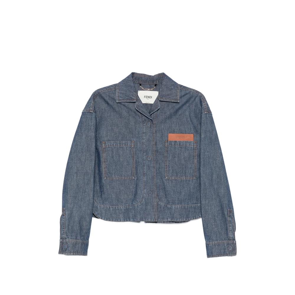 Fendi Blue Jackets - Denim Jackets Women