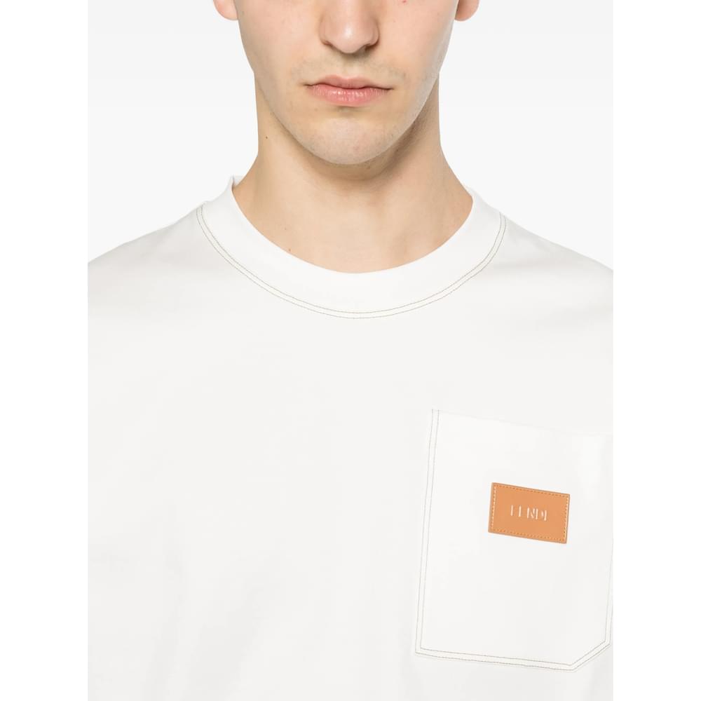 Fendi White T-Shirts & Vests - T-Shirts Men