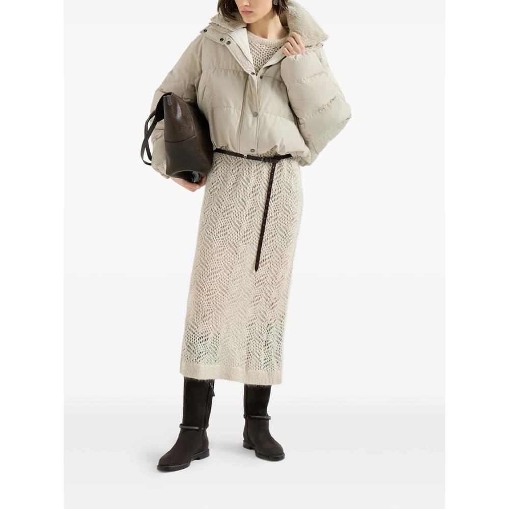 Brunello Cucinelli Neutrals Jackets - Puffer Jackets Women