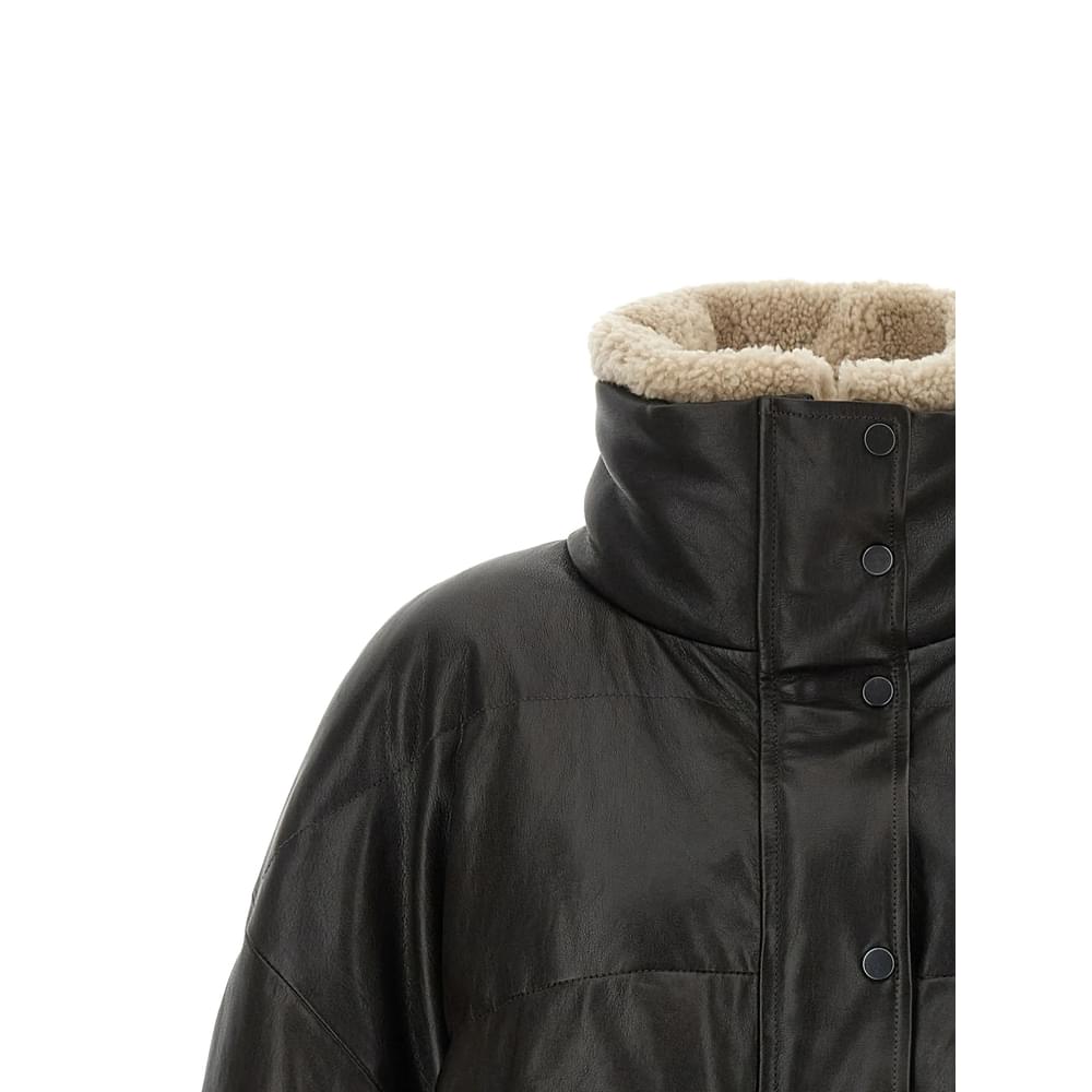 Brunello Cucinelli Brown Jackets - Leather Jackets Women