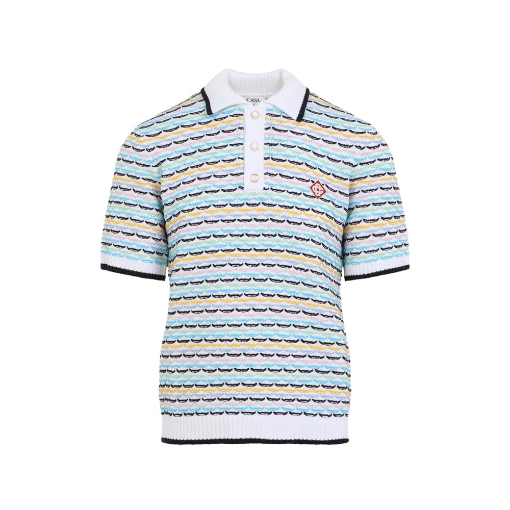 Casablanca White Polo Shirts Men