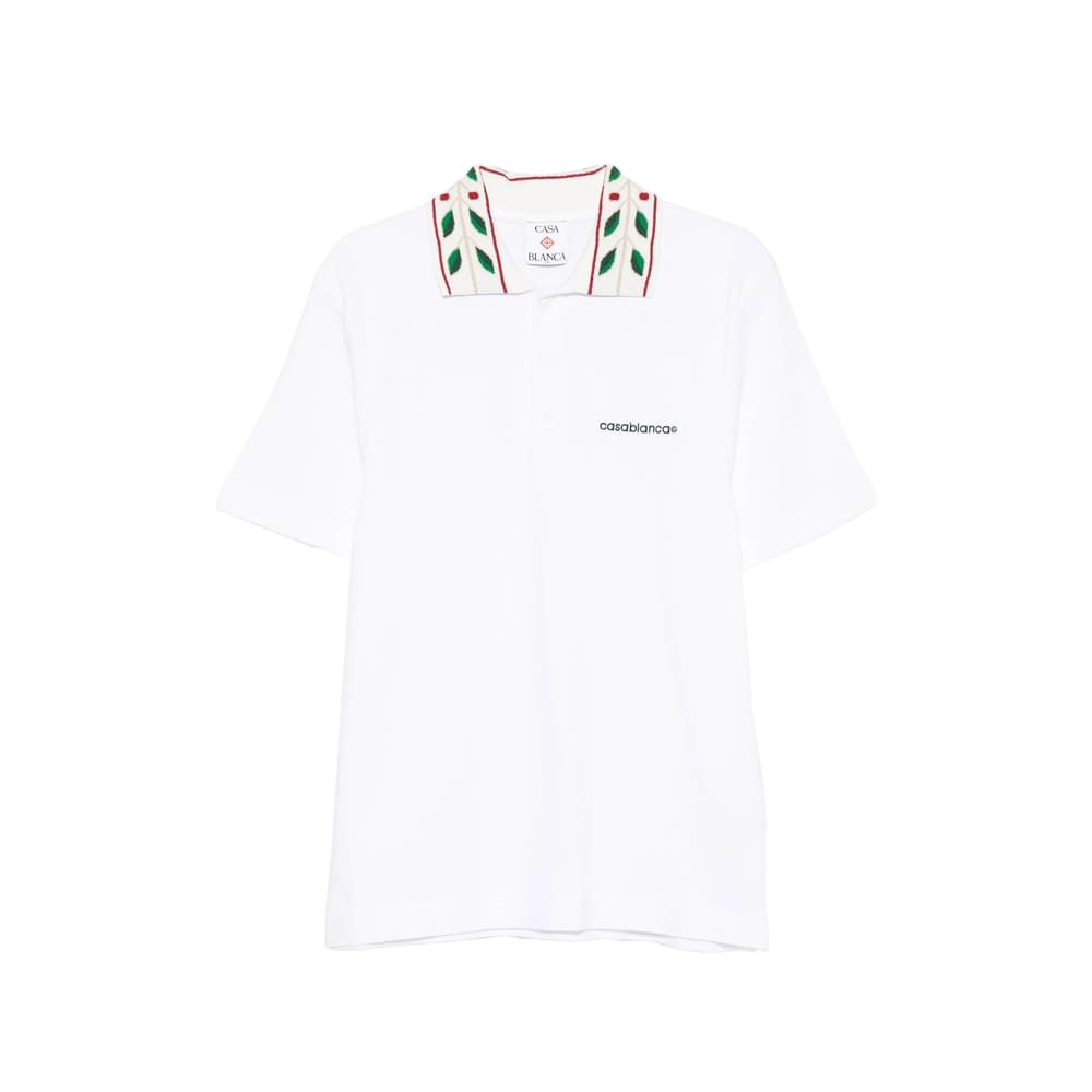 Casablanca White Polo Shirts Men