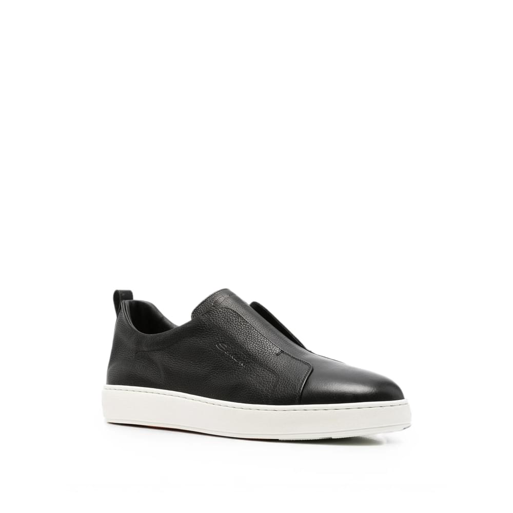 Santoni Black Trainers - Slip-Ons Men