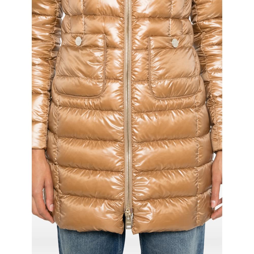Herno Brown Coats - Single Breasted Coats Women