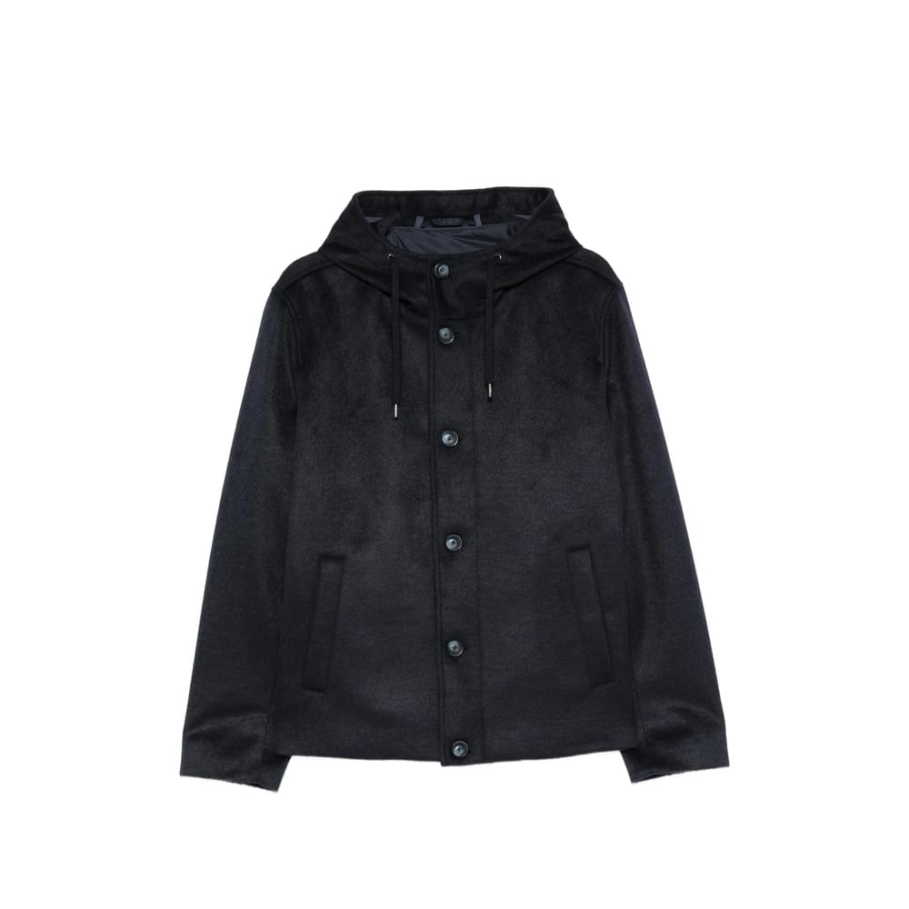 Herno Blue Jackets - Hooded Jackets Men