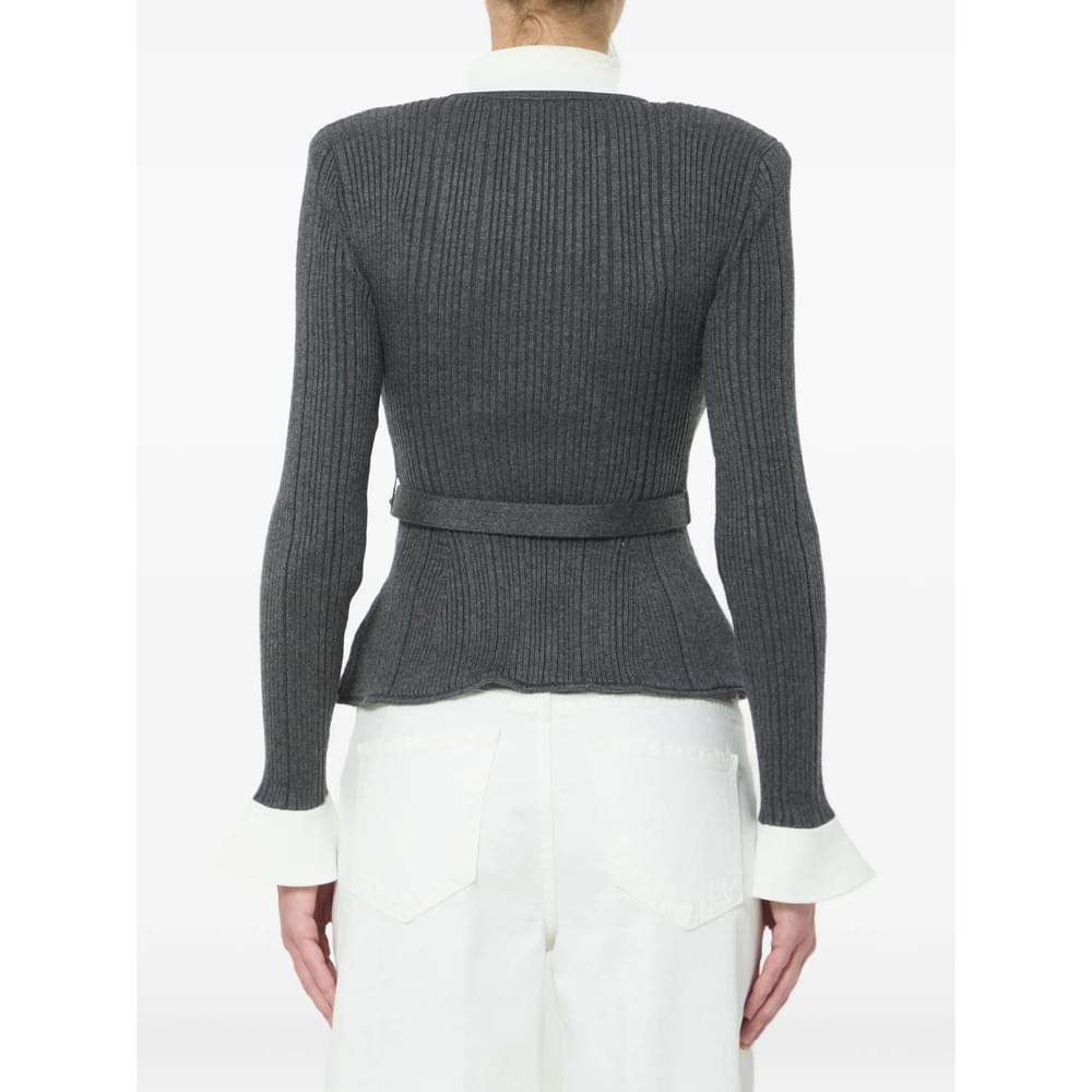 Self-Portrait Grey Knitwear - Cardigans Women